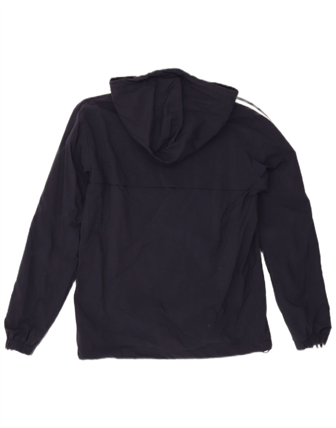 Adidas Giacca antipioggia da uomo con zip e cappuccio UK 36 Small Navy Blue Nylon