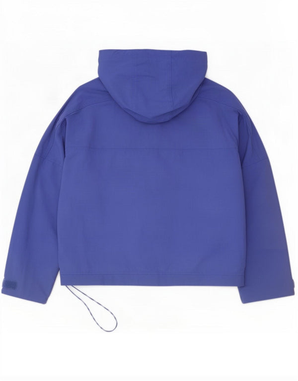 Patagonia Giacca antipioggia oversize con cappuccio da donna UK 6 XS Blu Nylon