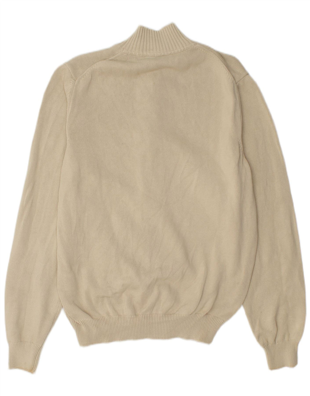 HENRY COTTONS Maglione cardigan da uomo grande in cotone beige