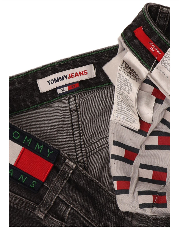 Jeans slim da uomo Tommy Hilfiger W38 L32 cotone grigio