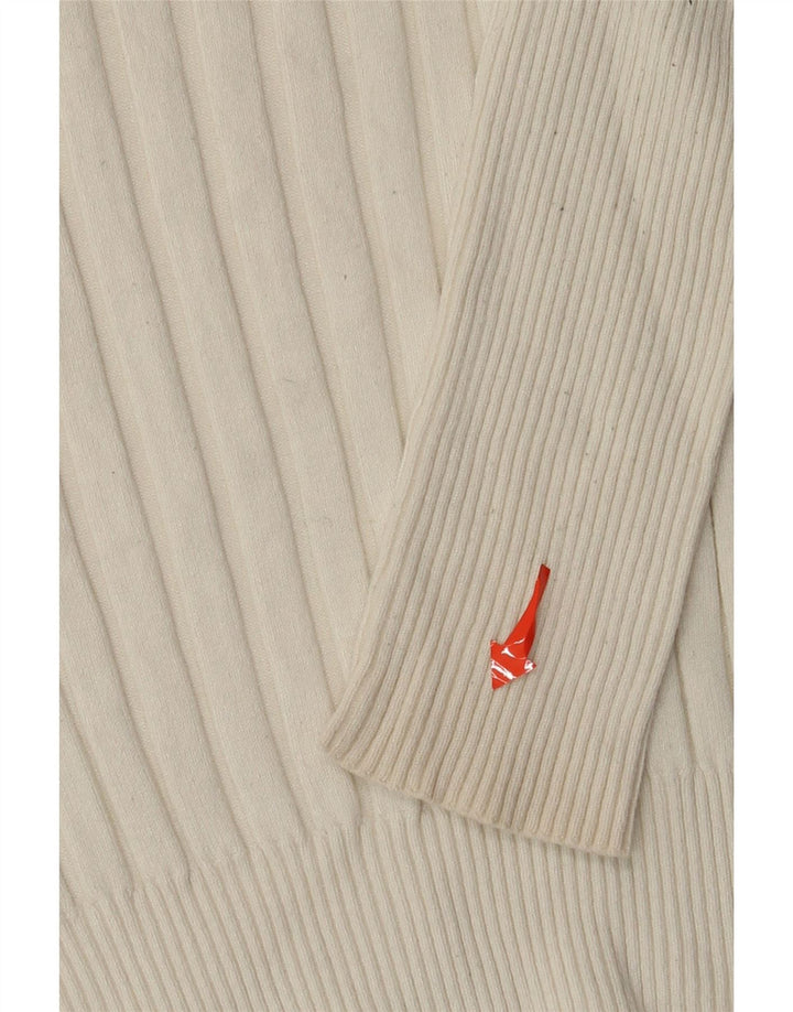 Maglione corto da donna Zara con collo alto, UK 14, viscosa grande bianco sporco