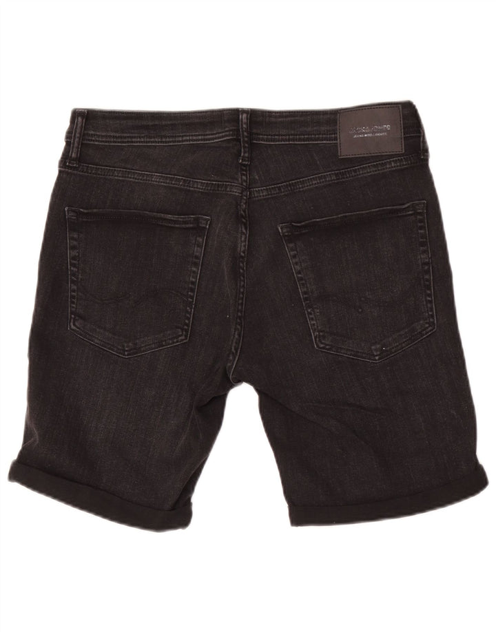 Pantaloncini di jeans da uomo Jack & Jones medi W32 cotone nero