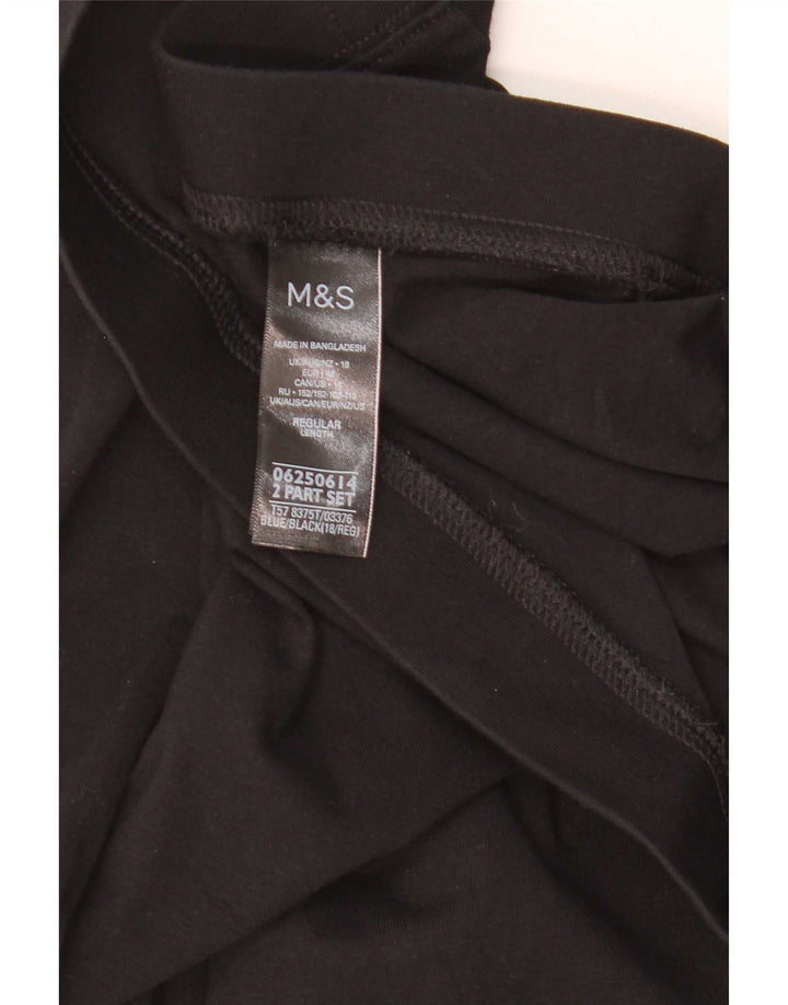 Leggings da donna Marks & Spencer UK 18 XL cotone nero