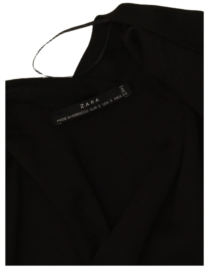 Top cardigan con maniche a 3/4 da donna Zara UK 8 piccolo nero