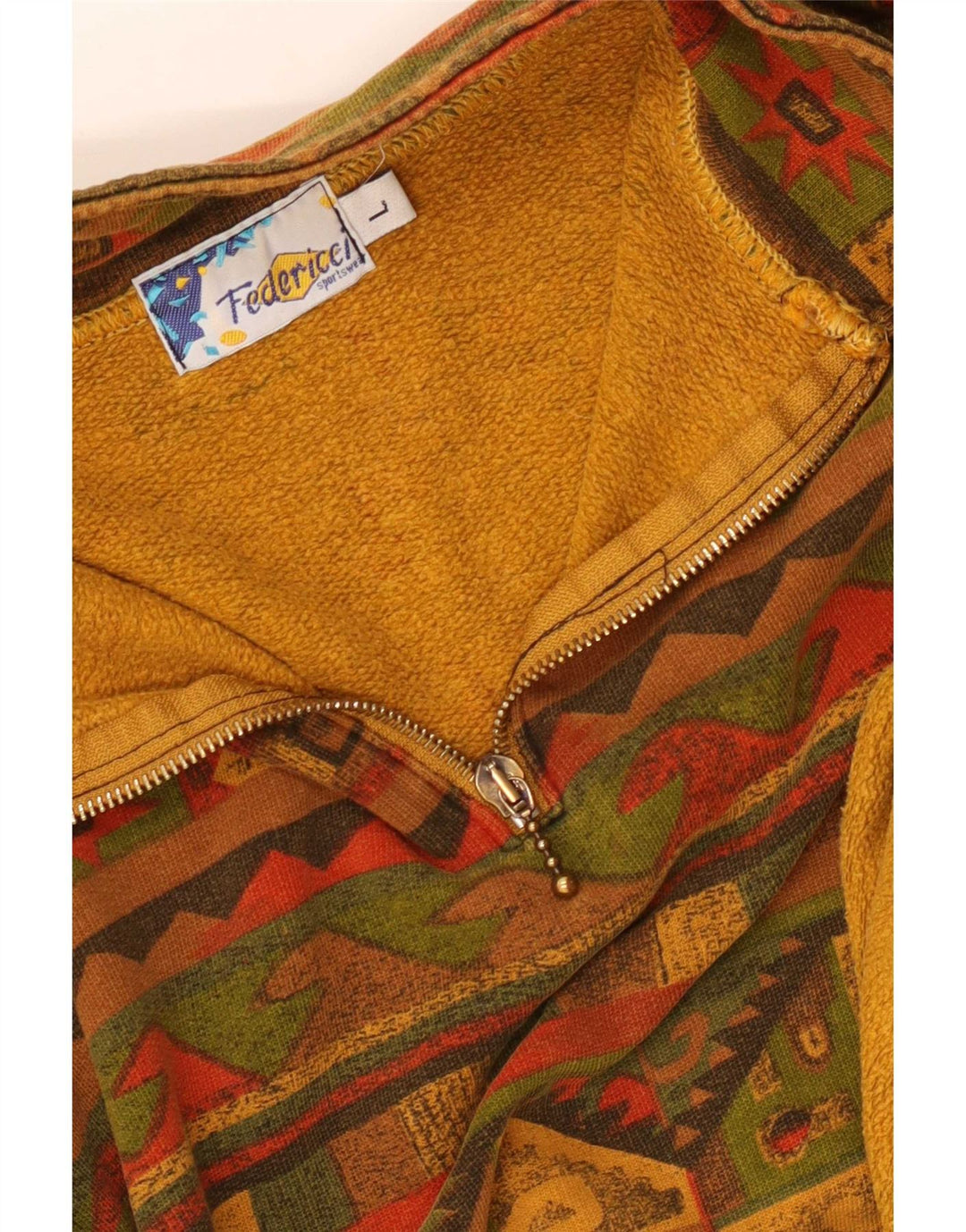 Felpa oversize da donna vintage maglione UK 16 grande multicolore