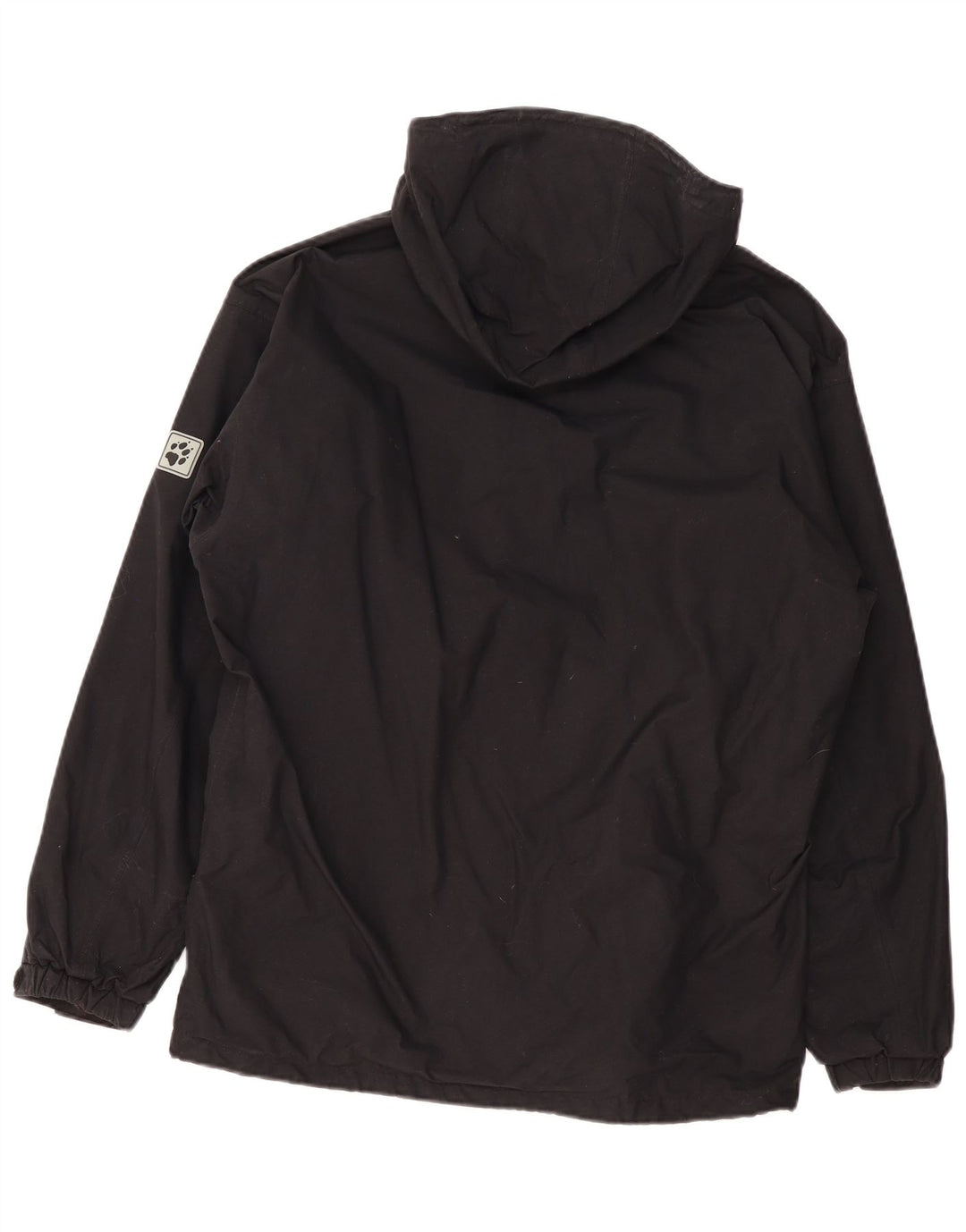 Giacca antipioggia con cappuccio da uomo Jack Wolfskin UK 36/38 Medium Nero Poliammide