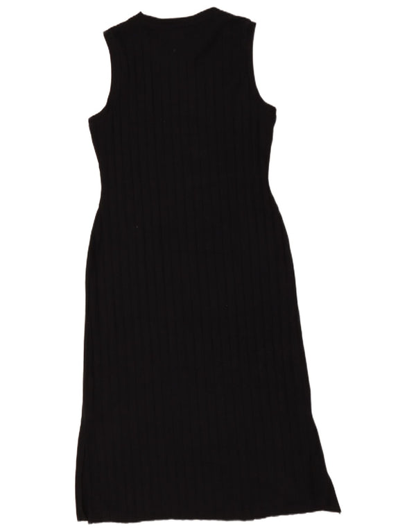 Abito tubino senza maniche Marks & Spencer da donna UK 14 grande poliestere nero