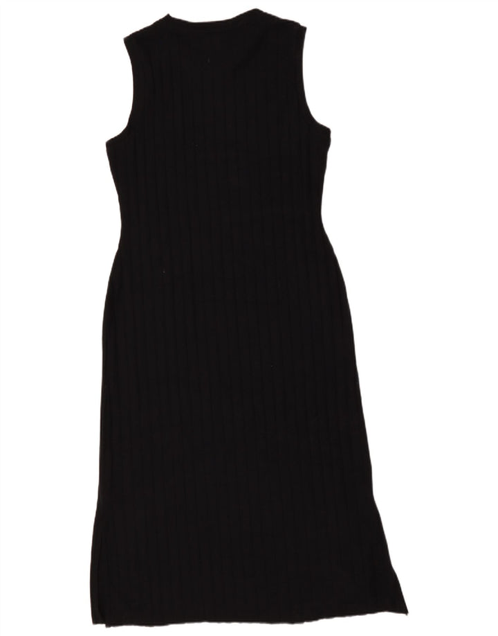 Abito tubino senza maniche Marks & Spencer da donna UK 14 grande poliestere nero