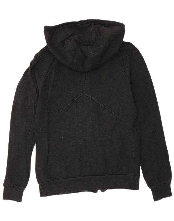 Maglione con cappuccio e zip da donna Armani UK 16 grande cotone nero