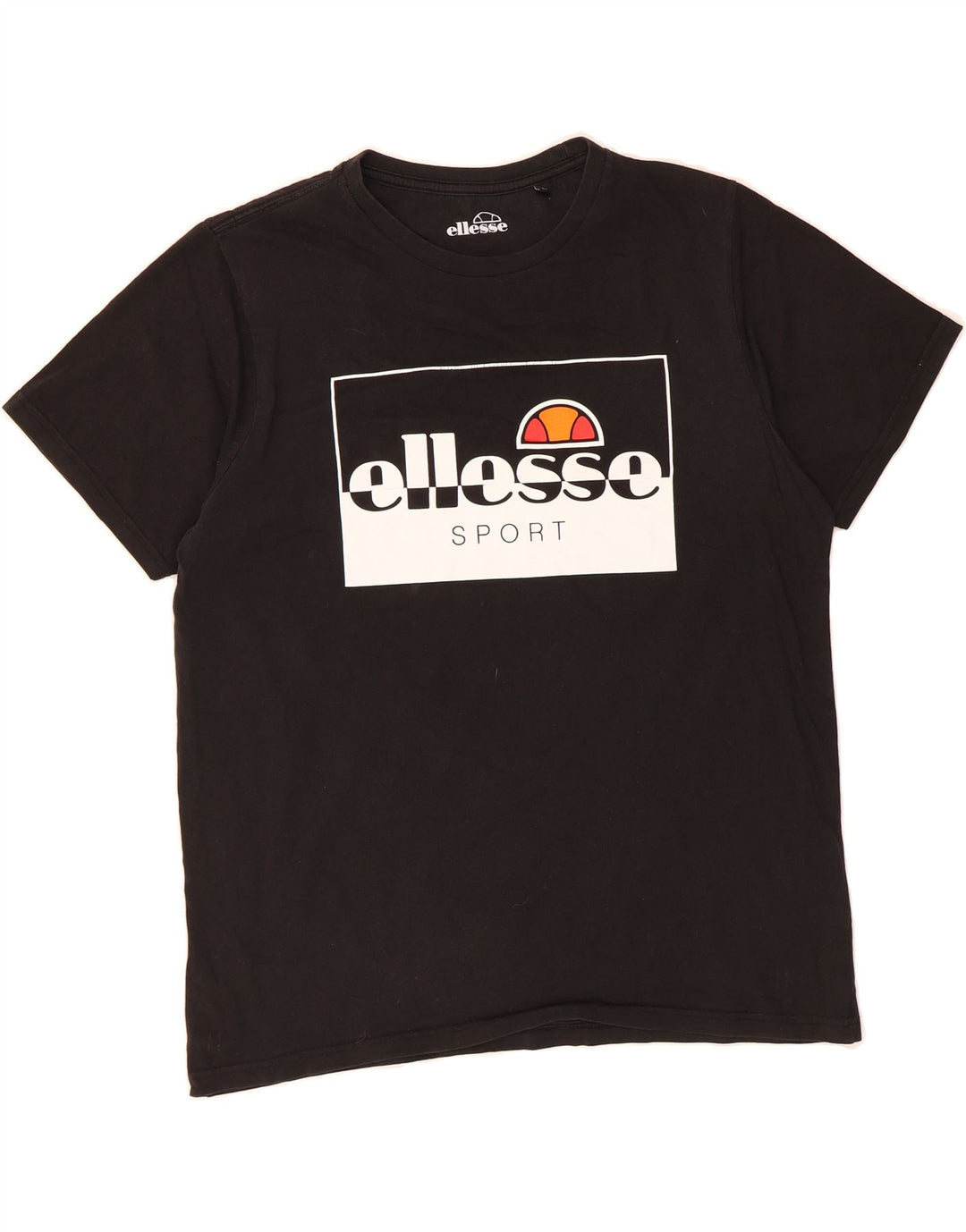 ELLESSE Mens Graphic T-Shirt Top Large Black Cotton Vintage Ellesse and Second-Hand Ellesse from Messina Hembry 
