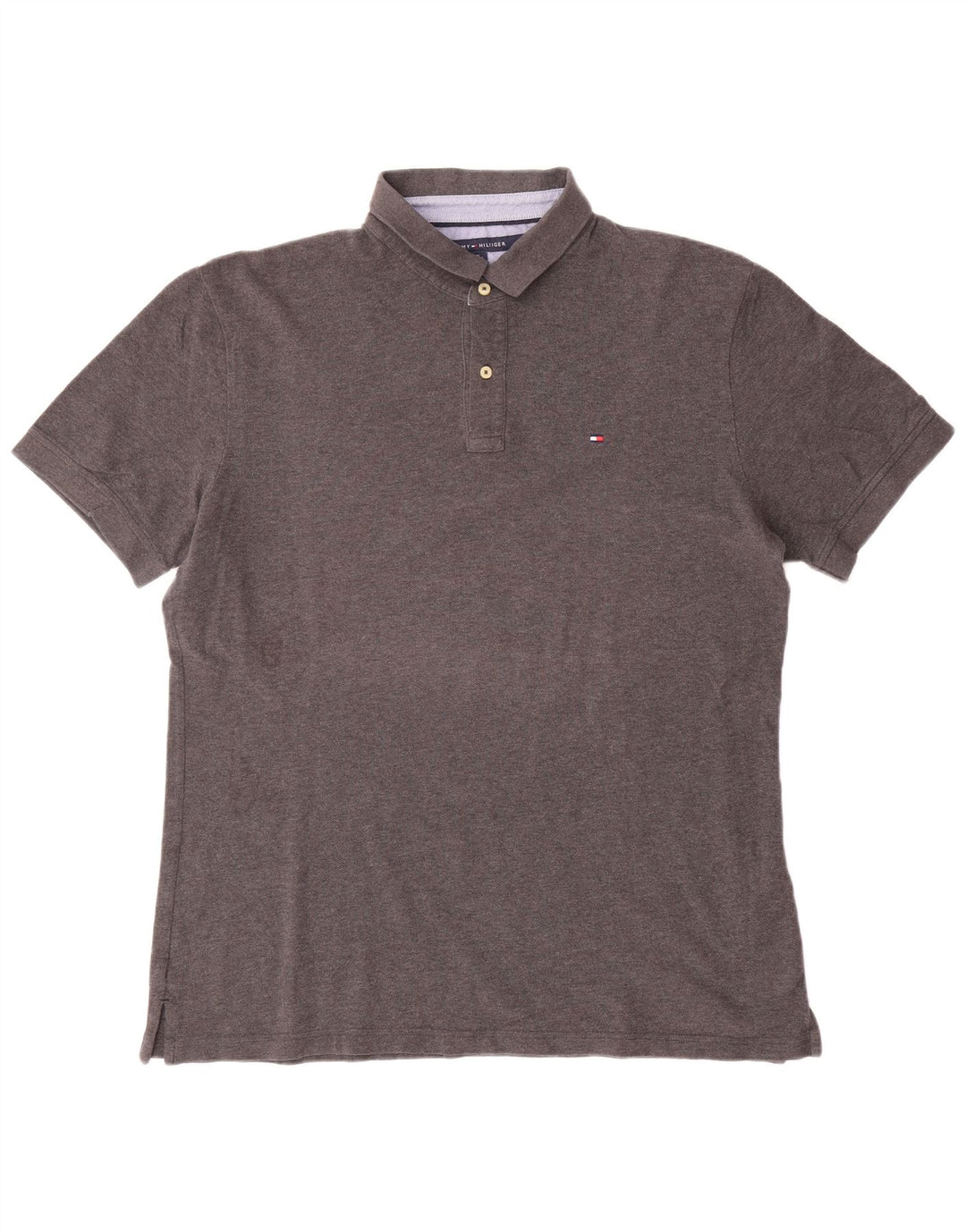 Polo da uomo su misura Tommy Hilfiger XL in cotone grigio
