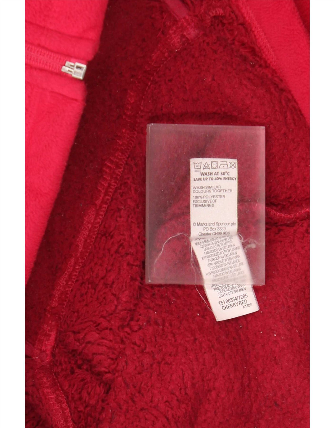 Giacca in pile da donna Marks & Spencer UK 20 2XL poliestere rosso