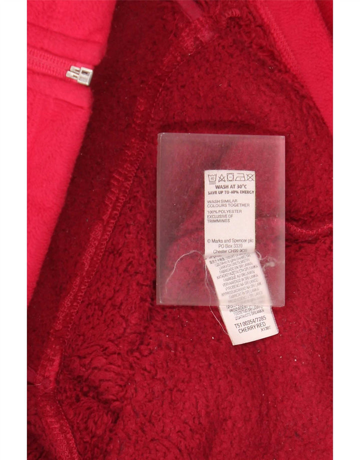 Giacca in pile da donna Marks & Spencer UK 20 2XL poliestere rosso