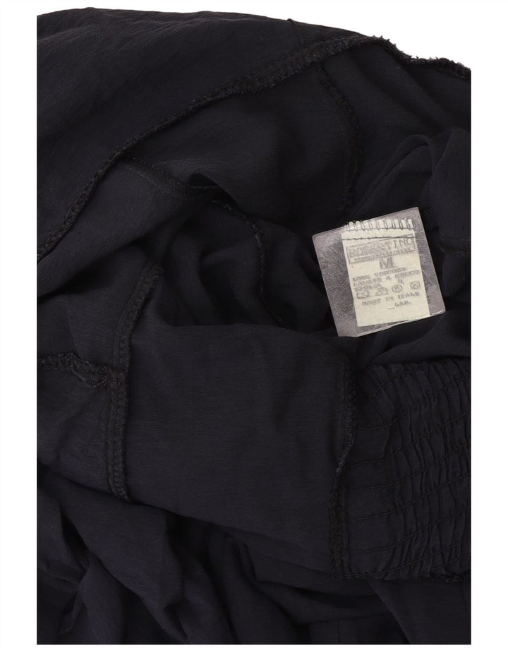 Maxi prendisole vintage da donna UK 12 medio in viscosa blu navy