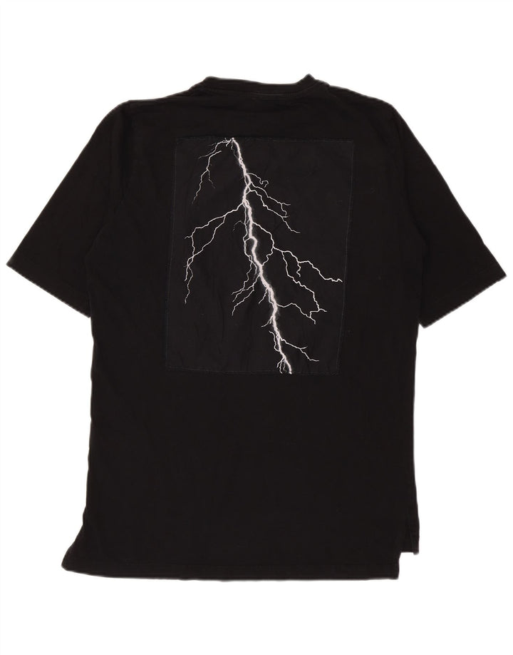 T-shirt grafica da uomo Diesel Top piccola in cotone nero