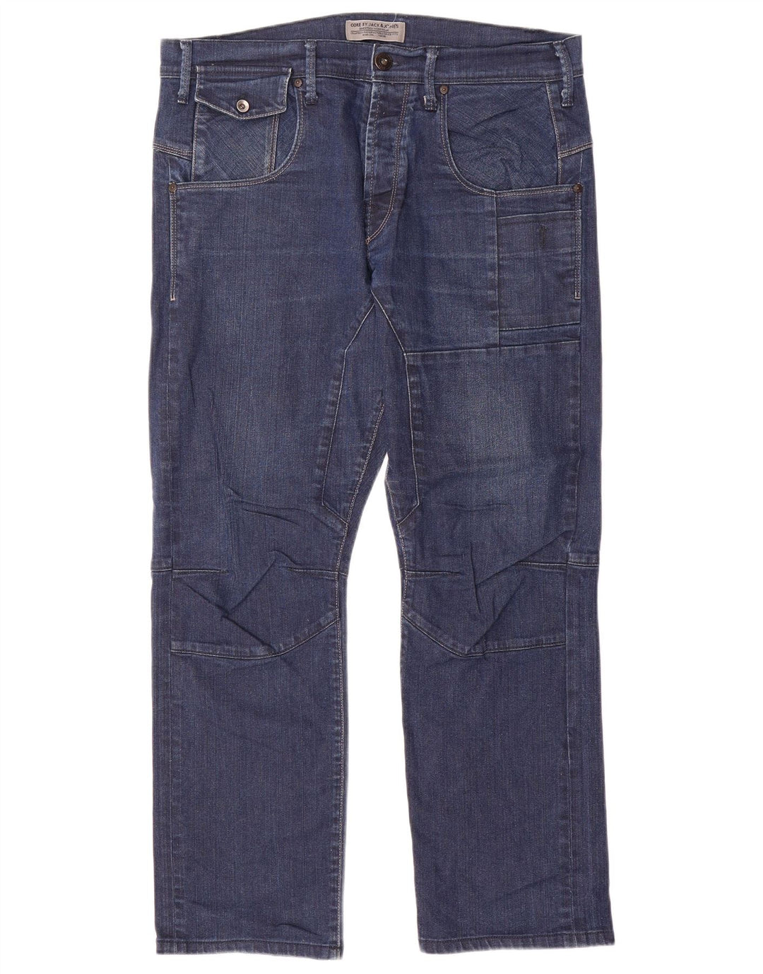 Jeans dritti da uomo Jack & Jones W36 L29 cotone blu navy