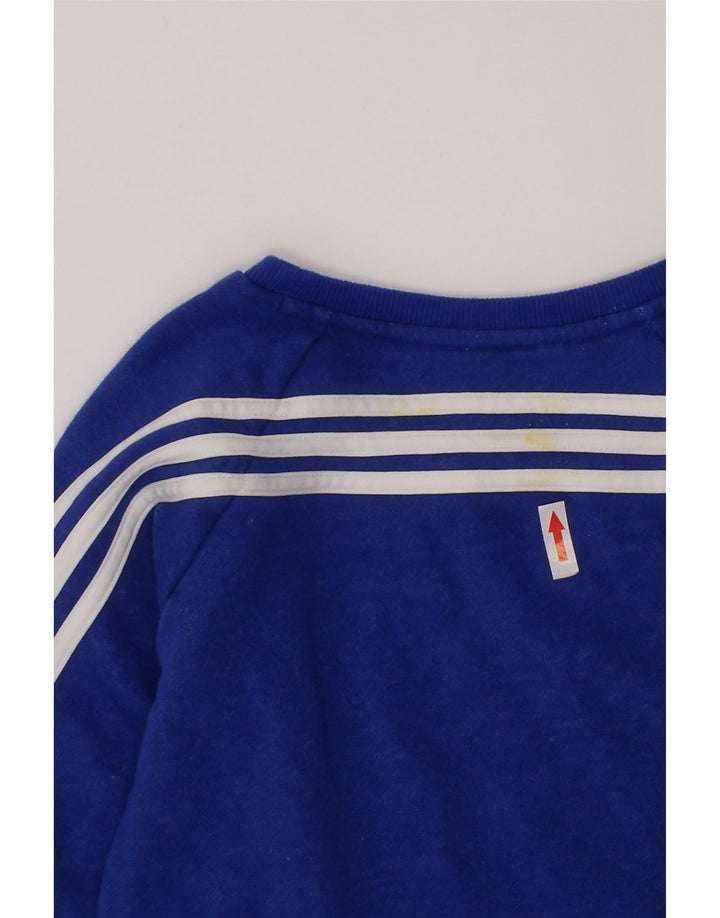 Felpa Adidas Bambino Maglione 3-4 Anni Cotone Blu