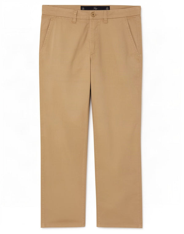 Pantaloni chino dritti da uomo Fay W33 L26 in cotone beige