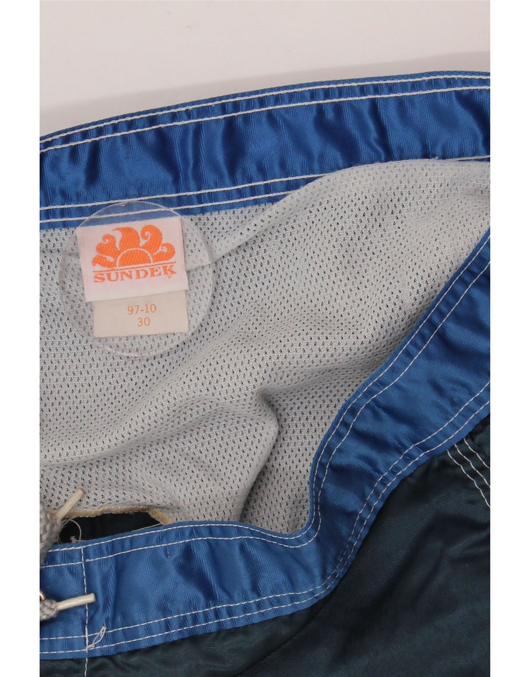 Pantaloncini da bagno da uomo SUNDEK nylon color block medio blu navy