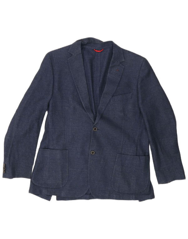 Giacca blazer da uomo a 2 bottoni Fay UK 36 piccola blu navy screziata