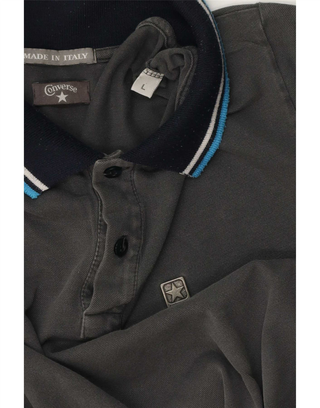 Polo da uomo Converse grande classica grigia