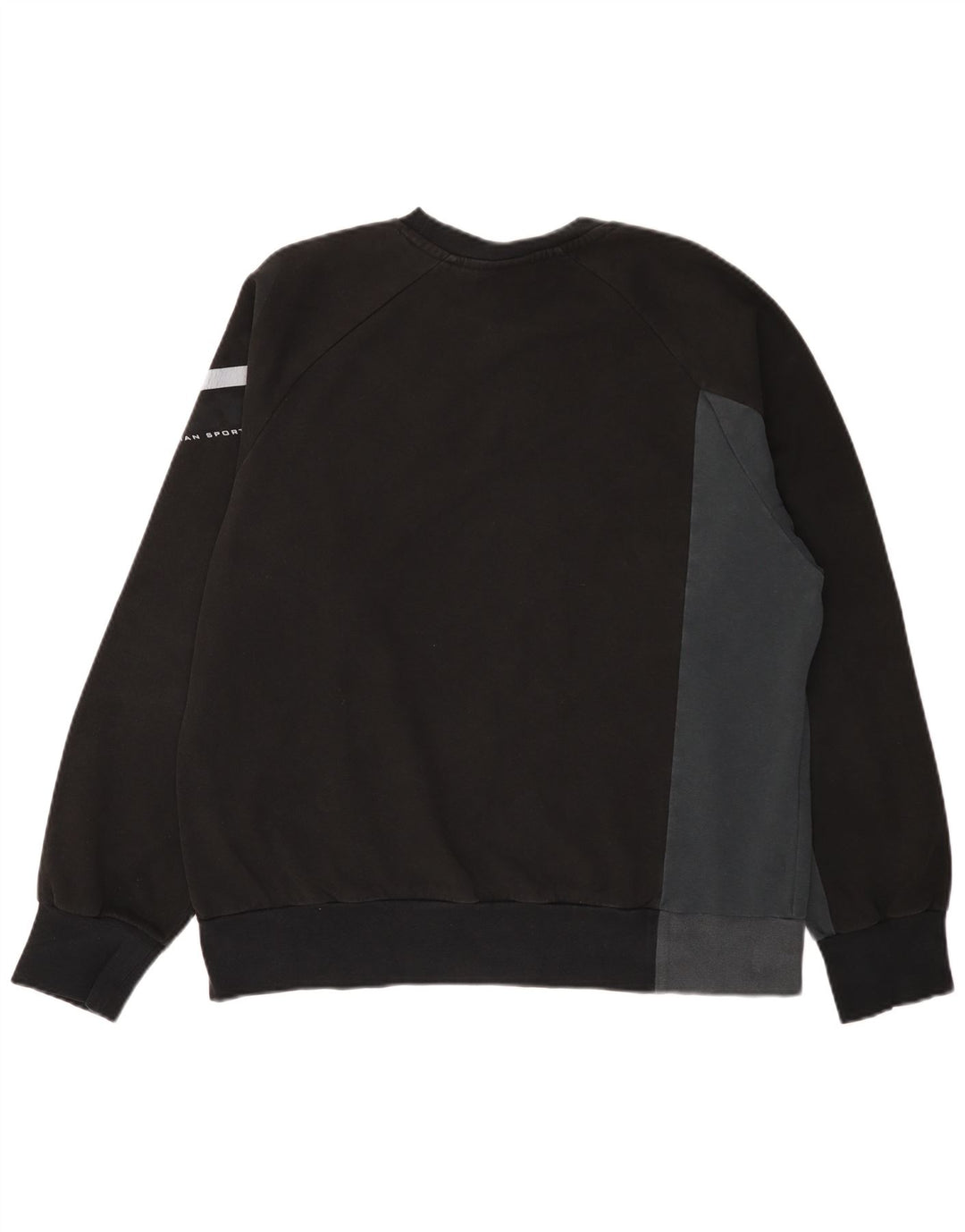 Felpa grafica da uomo Lotto Maglione grande in cotone color block nero