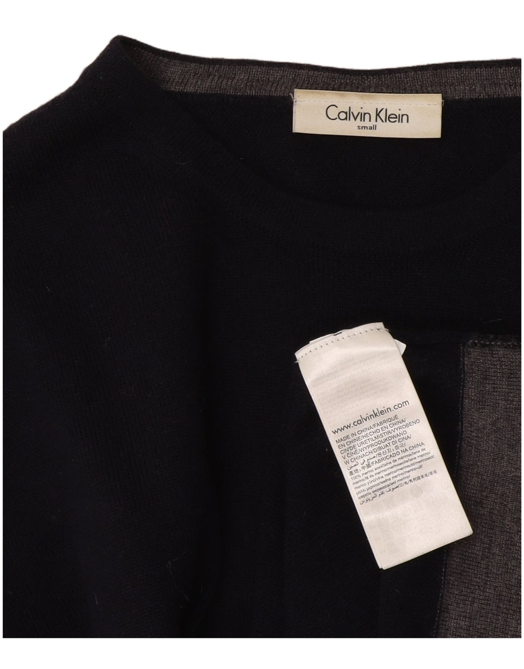 Calvin Klein Uomo Piccolo Lana Blu Navy