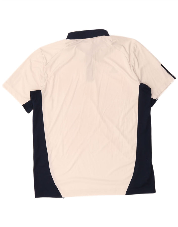 Polo Adidas Climacool da uomo grande in cotone color block bianco