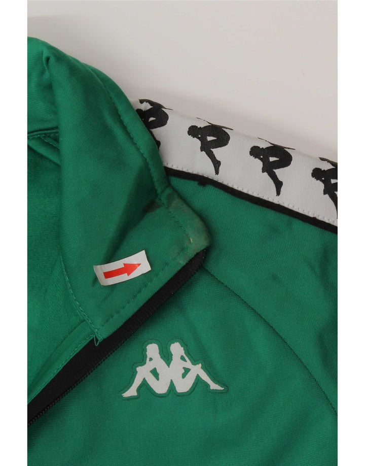 Giacca da ginnastica grafica da uomo Kappa Small Green Colourblock