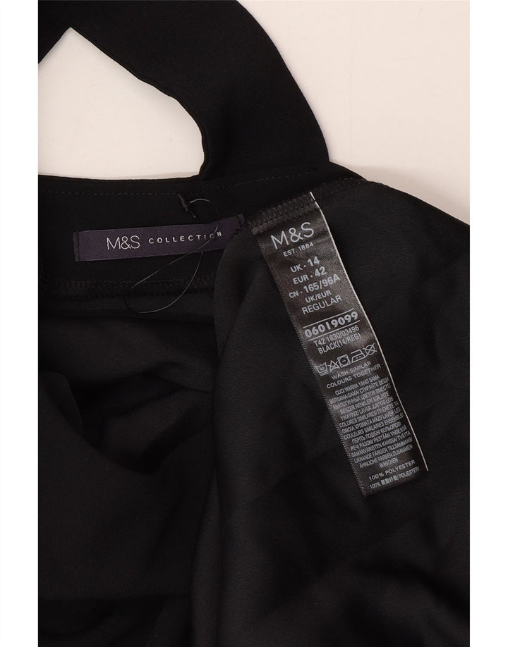 Abito da tenda Marks & Spencer da donna con maniche a 3/4 UK 14 Grande poliestere nero