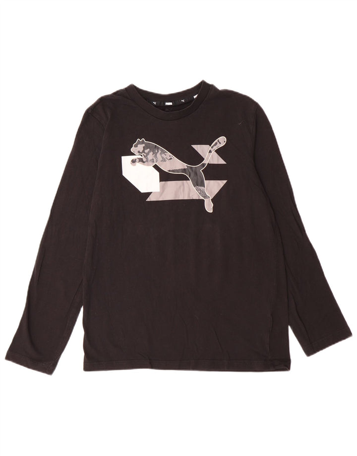 Maglia grafica Puma da ragazzo a maniche lunghe 13-14 anni Nera