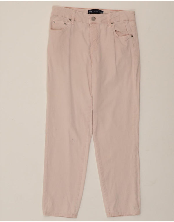 BODEN Jeans dritti slim da donna UK 12 Medio W30 L27 Cotone rosa