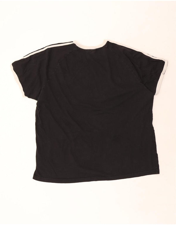 T-shirt da uomo Adidas Top 3XL in cotone color block nero