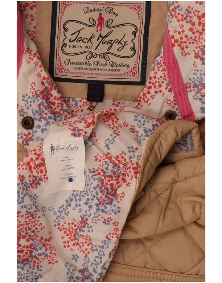 Gilet trapuntato da donna Jack Murphy UK 16 grande nylon beige