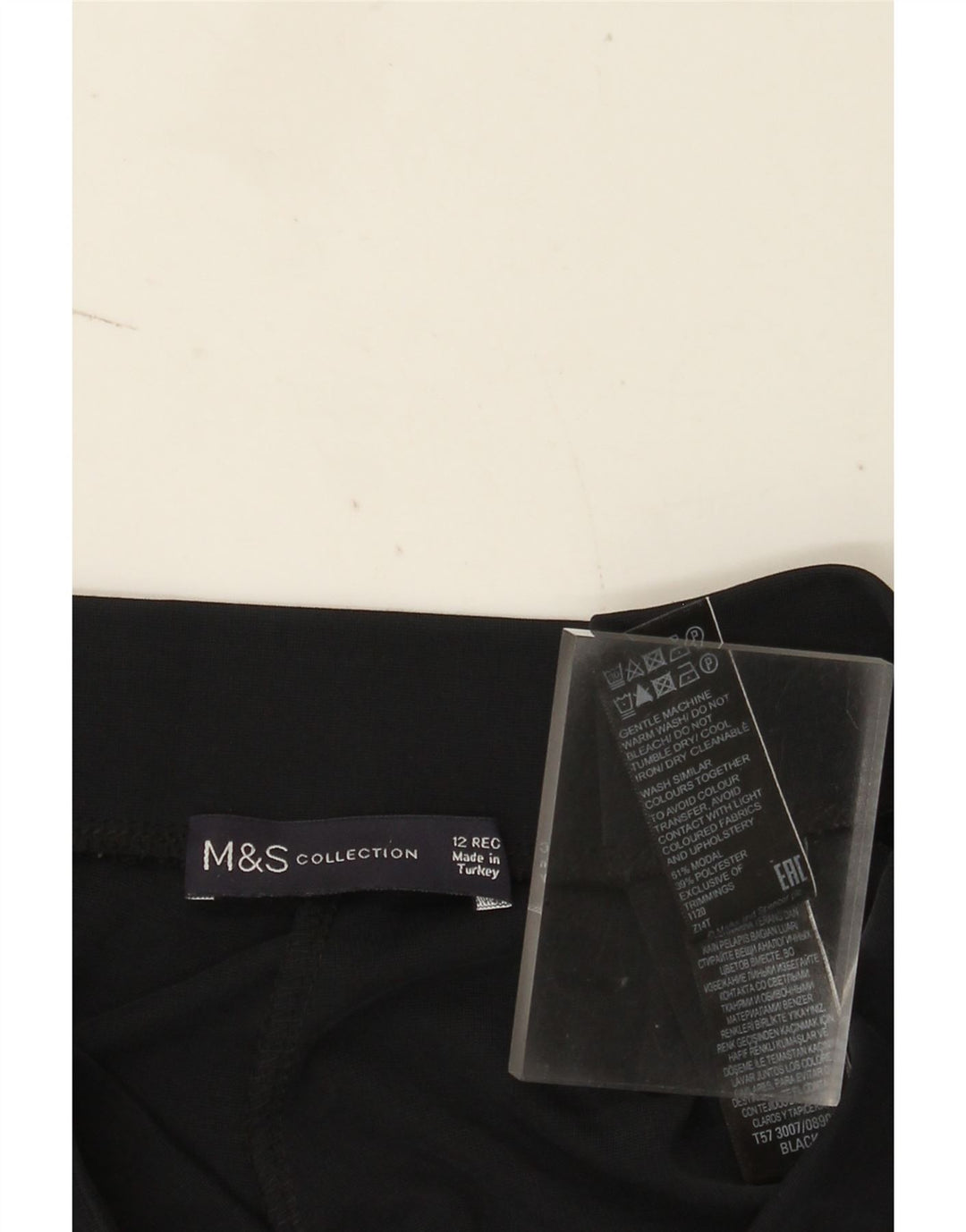 Pantaloni chino pegged da donna Marks & Spencer UK 12 medi W30 L31 neri