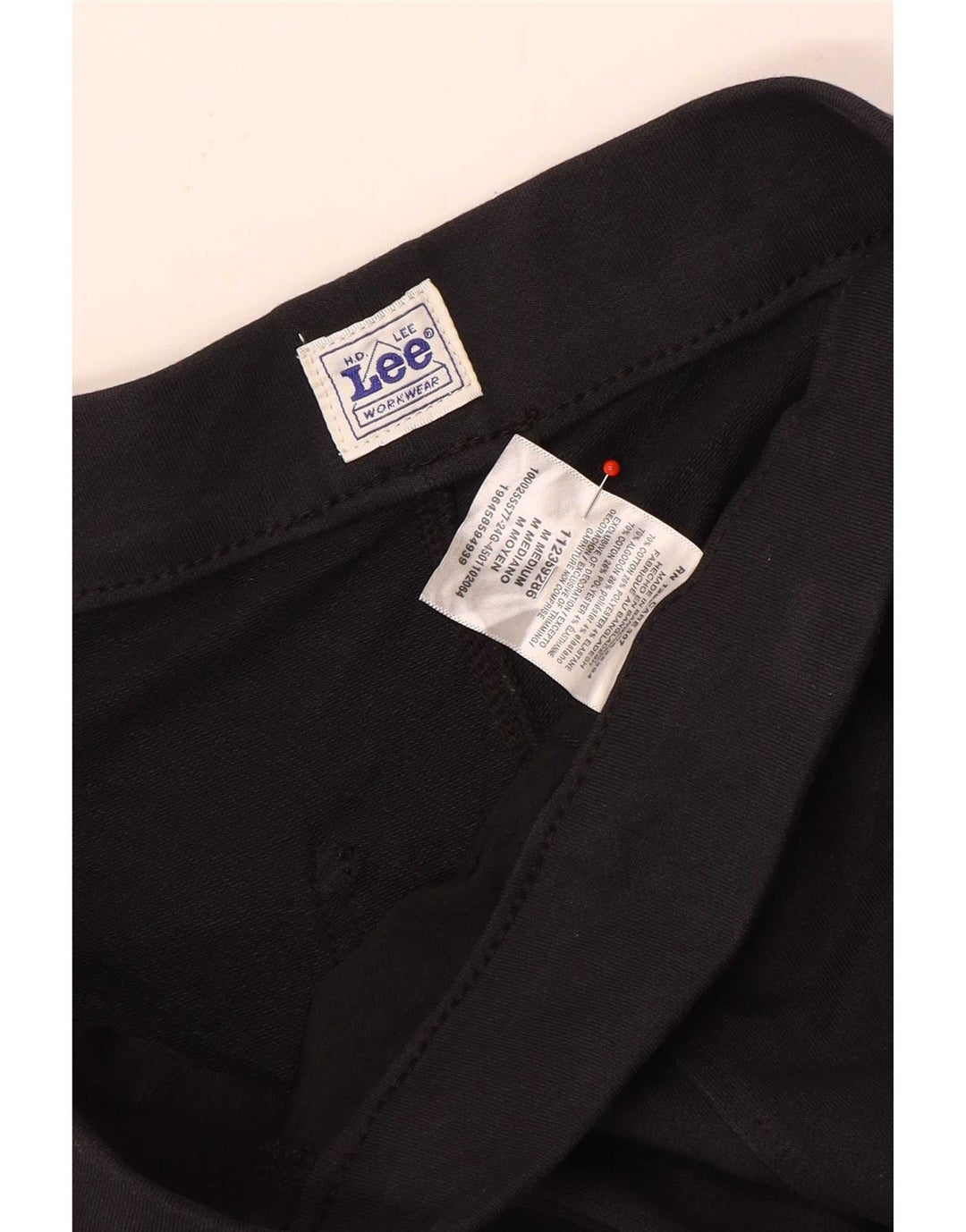 Pantaloni da tuta da donna a gamba larga Lee UK 14 cotone nero medio