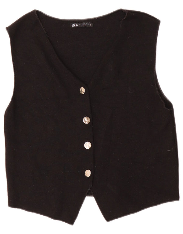Gilet Zara da donna UK 12 medio nero