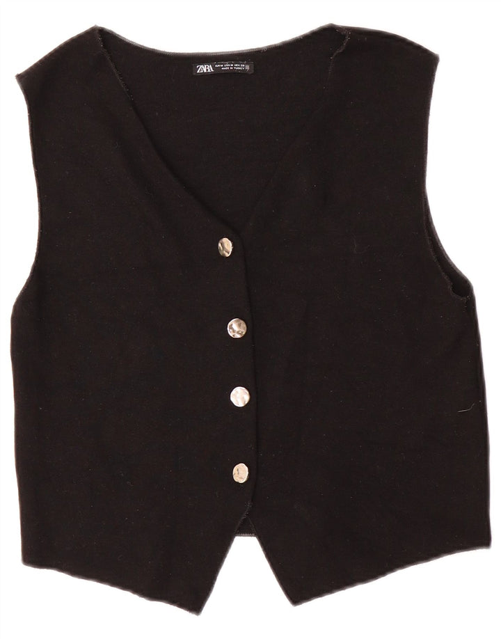 Gilet Zara da donna UK 12 medio nero