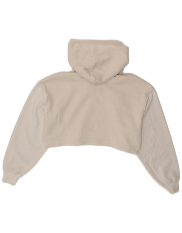 Maglione con cappuccio grafico oversize da donna Calvin Klein Jeans UK 6 XS Bianco