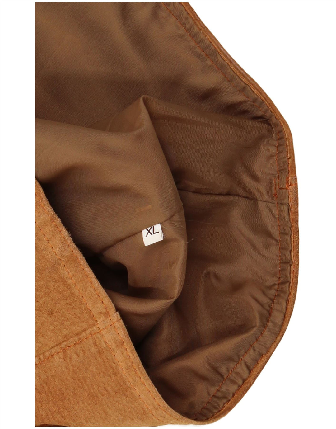 Gilet da donna in pelle scamosciata VINTAGE UK 18 XL Marrone