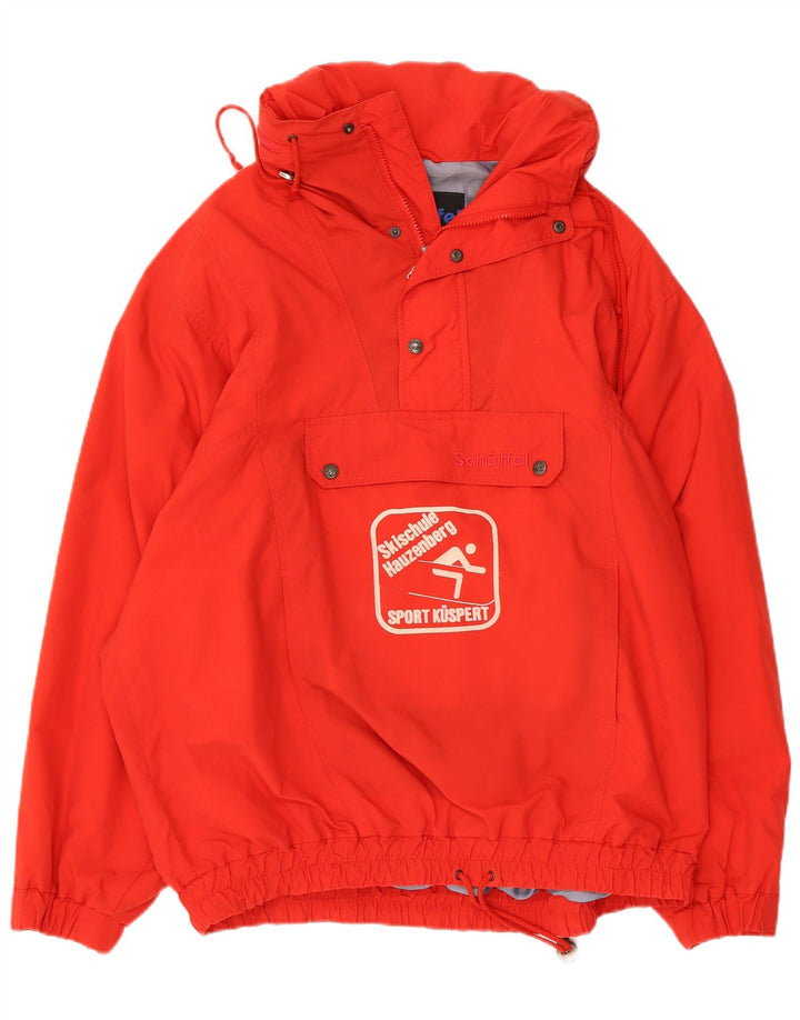 Giacca anorak con cappuccio grafico da uomo Schoffel IT 52 XL nylon rosso