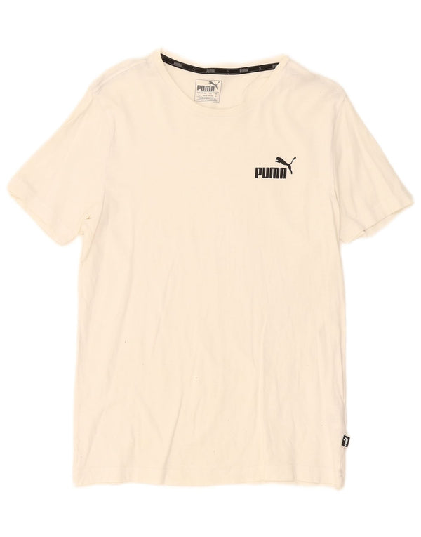 T-shirt da uomo Puma Top Small in cotone bianco