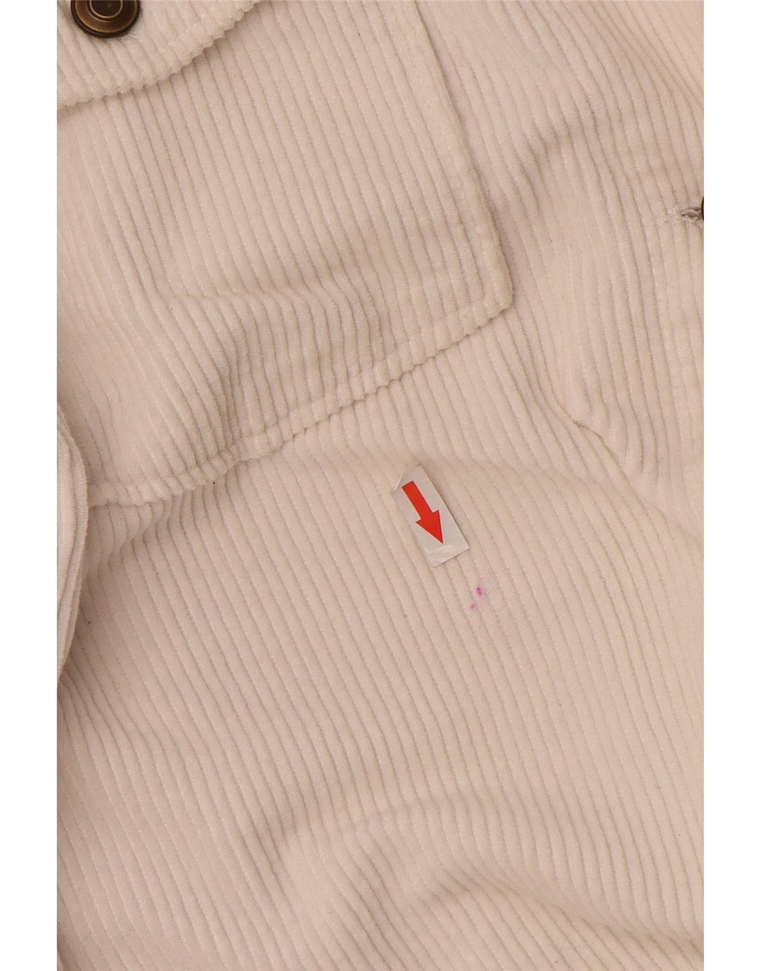 Giacca da donna oversize in velluto a coste Zara UK 10 piccola in cotone bianco