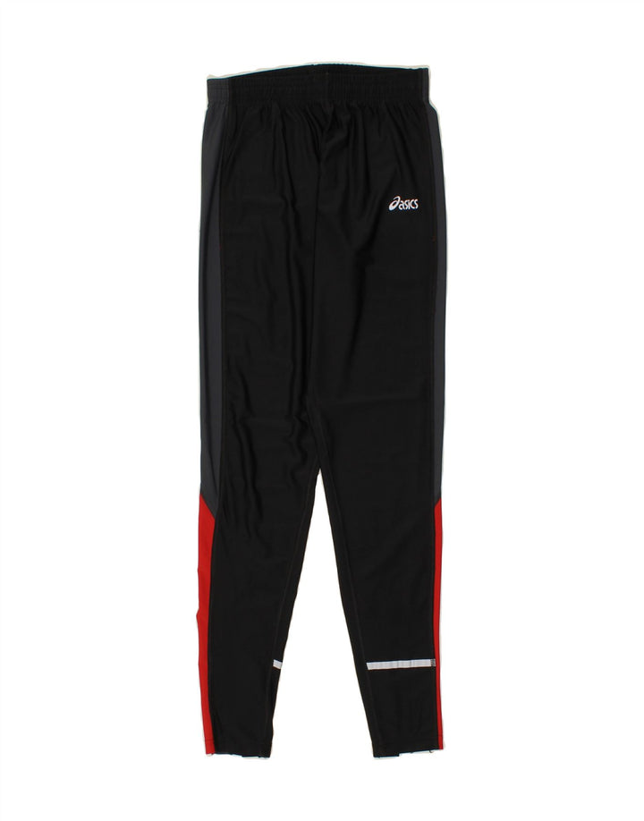 ASICS Womens Tracksuit Trousers UK 12 Medium Black Colourblock Vintage Asics and Second-Hand Asics from Messina Hembry 