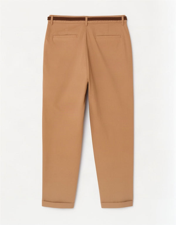 Pantaloni corti affusolati da donna Zara EU 42 Large W32 L26 Cotone beige