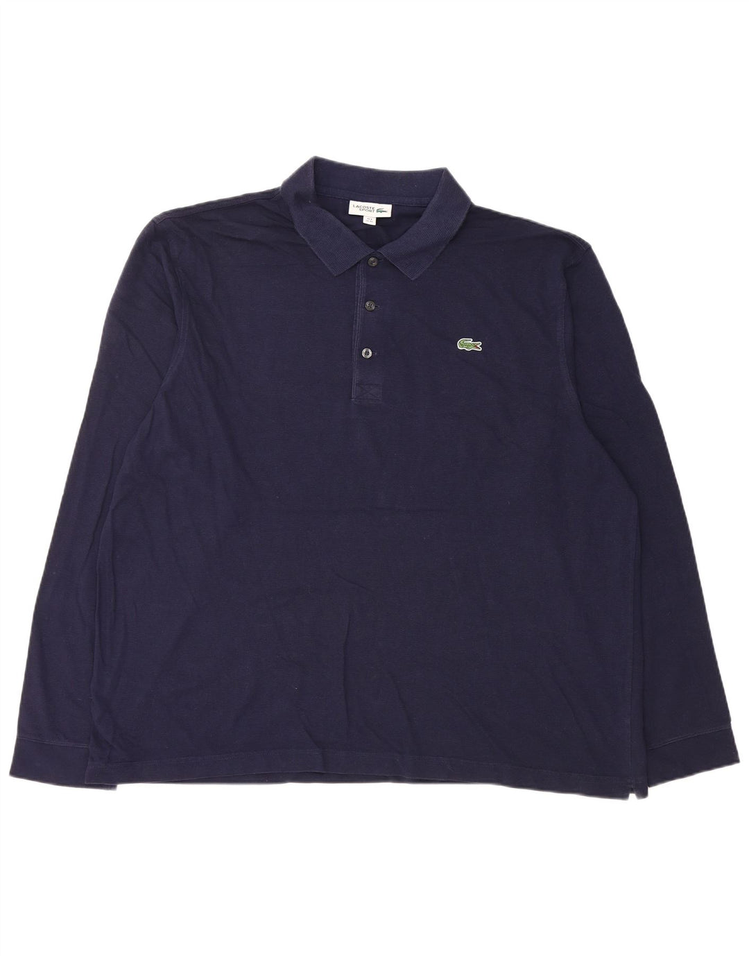 Polo da uomo a maniche lunghe Lacoste taglia 8 3XL cotone blu navy