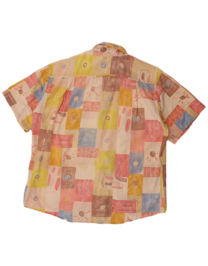 Camicia a maniche corte da uomo Vertigo 2XL Patchwork multicolore