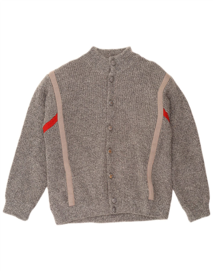 Gabriella Frattini Maglione Cardigan Uomo IT 52 Large Grigio Chiazzato