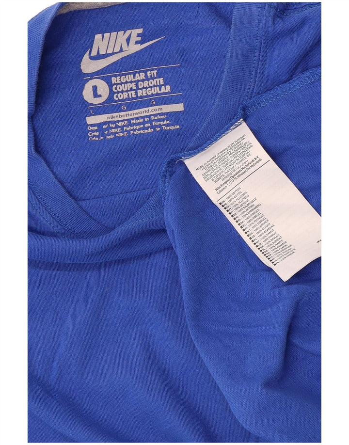 T-shirt Nike da uomo con vestibilità regolare, top grande, in cotone blu