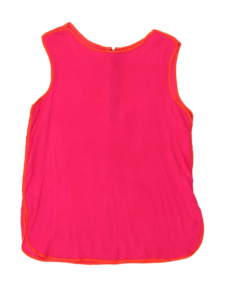 VINTAGE Womens Sleeveless Blouse Top UK 14 Medium Pink Vintage Vintage and Second-Hand Vintage from Messina Hembry 